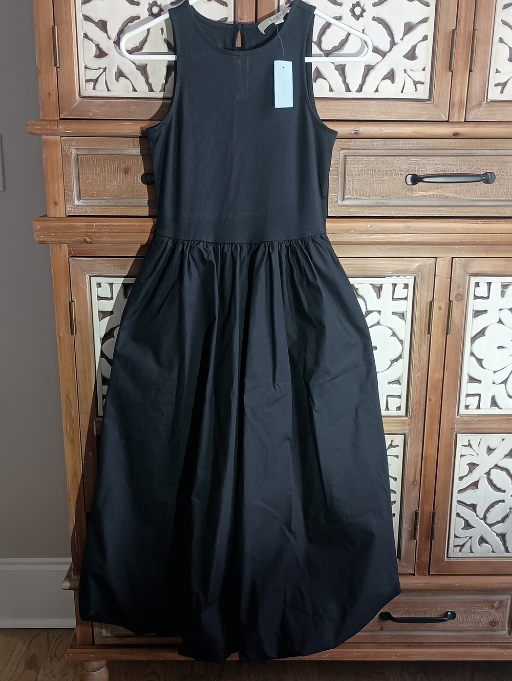 LOFT NWT Black Sleeveless Maxi Dress